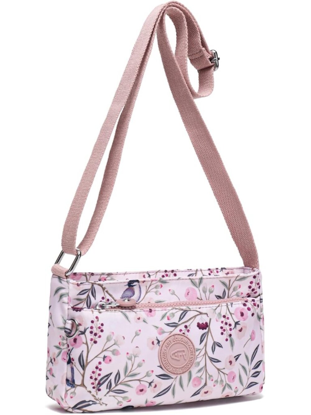 Small Nylon Crossbody Bag for Women,Lightweight Daily Shoulder Bag,Mini Casual P
